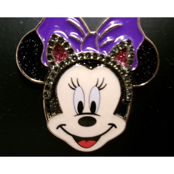 Disney Baublebar Minnie Mouse Halloween Purple Bow Earrings - Picture 5 of 6
